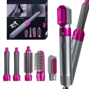 5 in 1 Hair Styler, Blow Dryer Brush, Hair Dryer Brush Negative Ionic Electric, Hair Wrap Hair Styler, Detachable Brush Heads Comb for Straightening