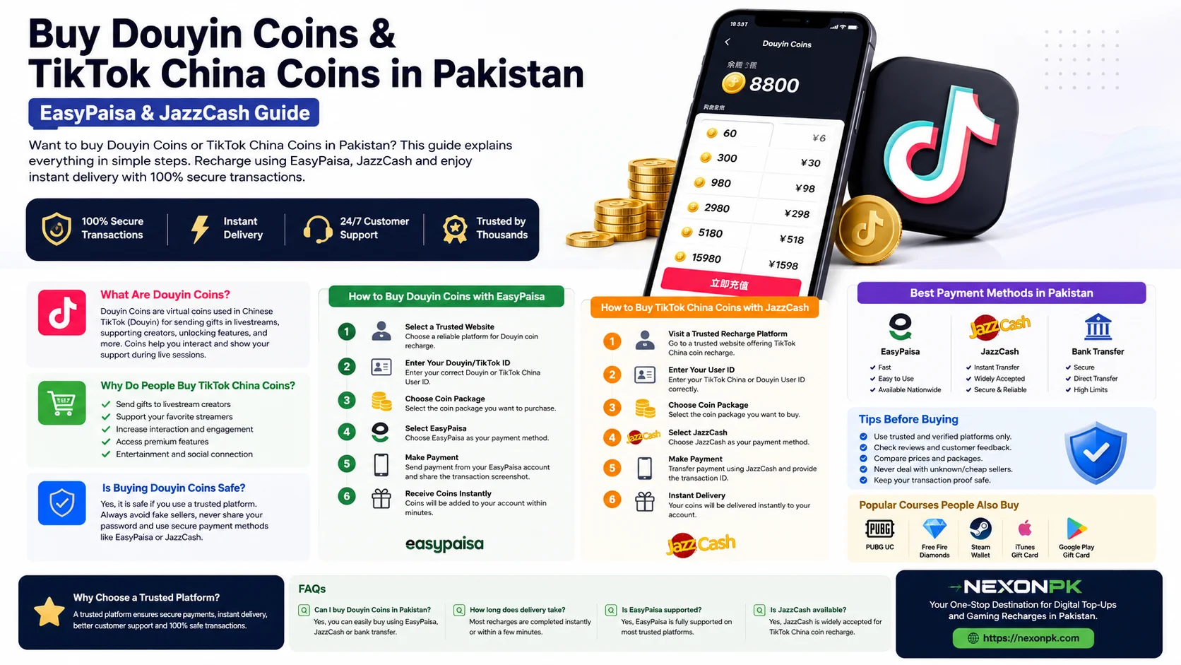 How to Buy Douyin Coins & TikTok China Coins