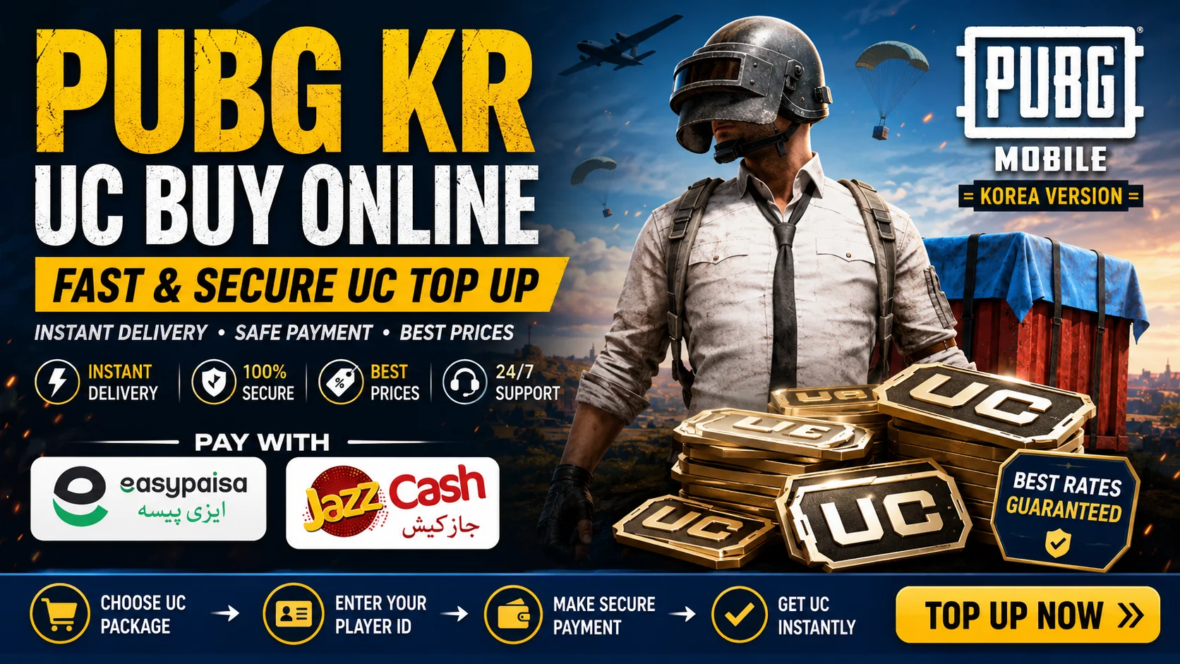 PUBG KR UC Buy Online – Fast & Secure UC Top Up