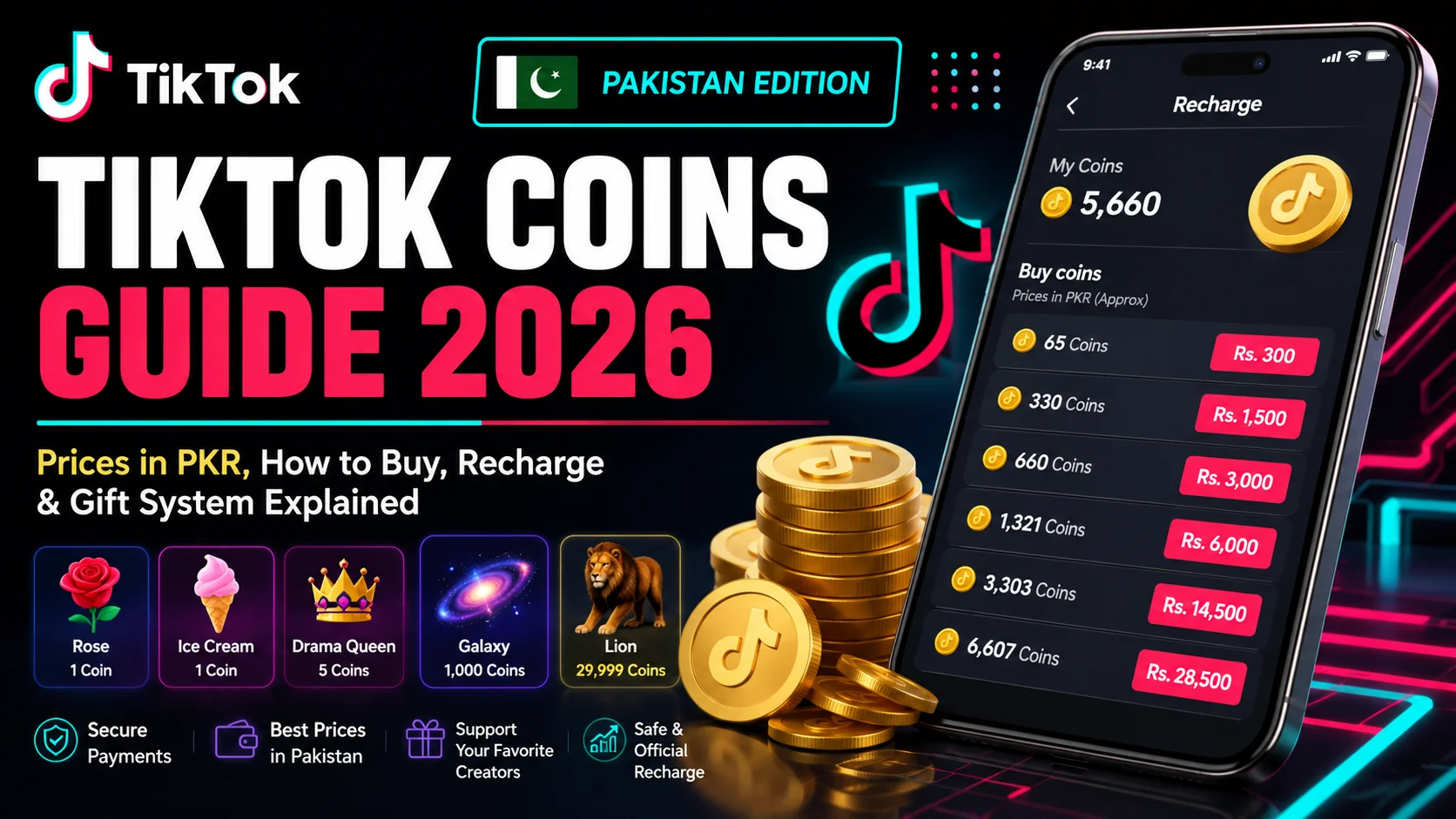 TikTok Coins Guide 2026 Pakistan Edition Prices in PKR, Buying Process, and Gift System Explained
