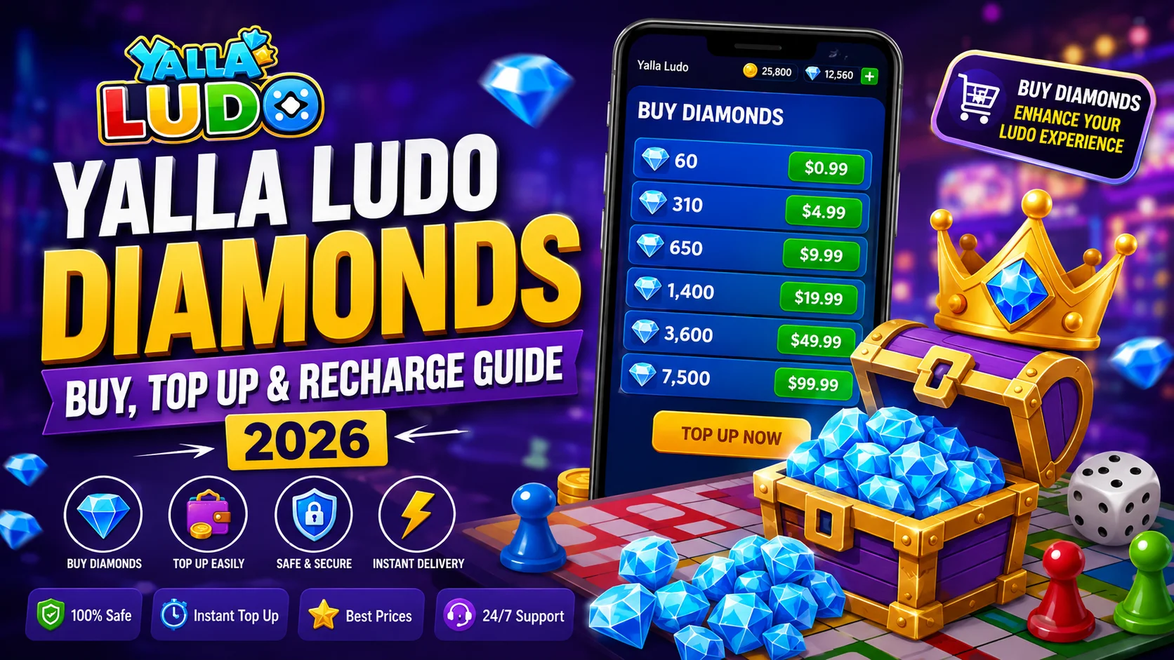 Yalla Ludo Diamonds Buy, Top Up & Recharge Guide (2026)
