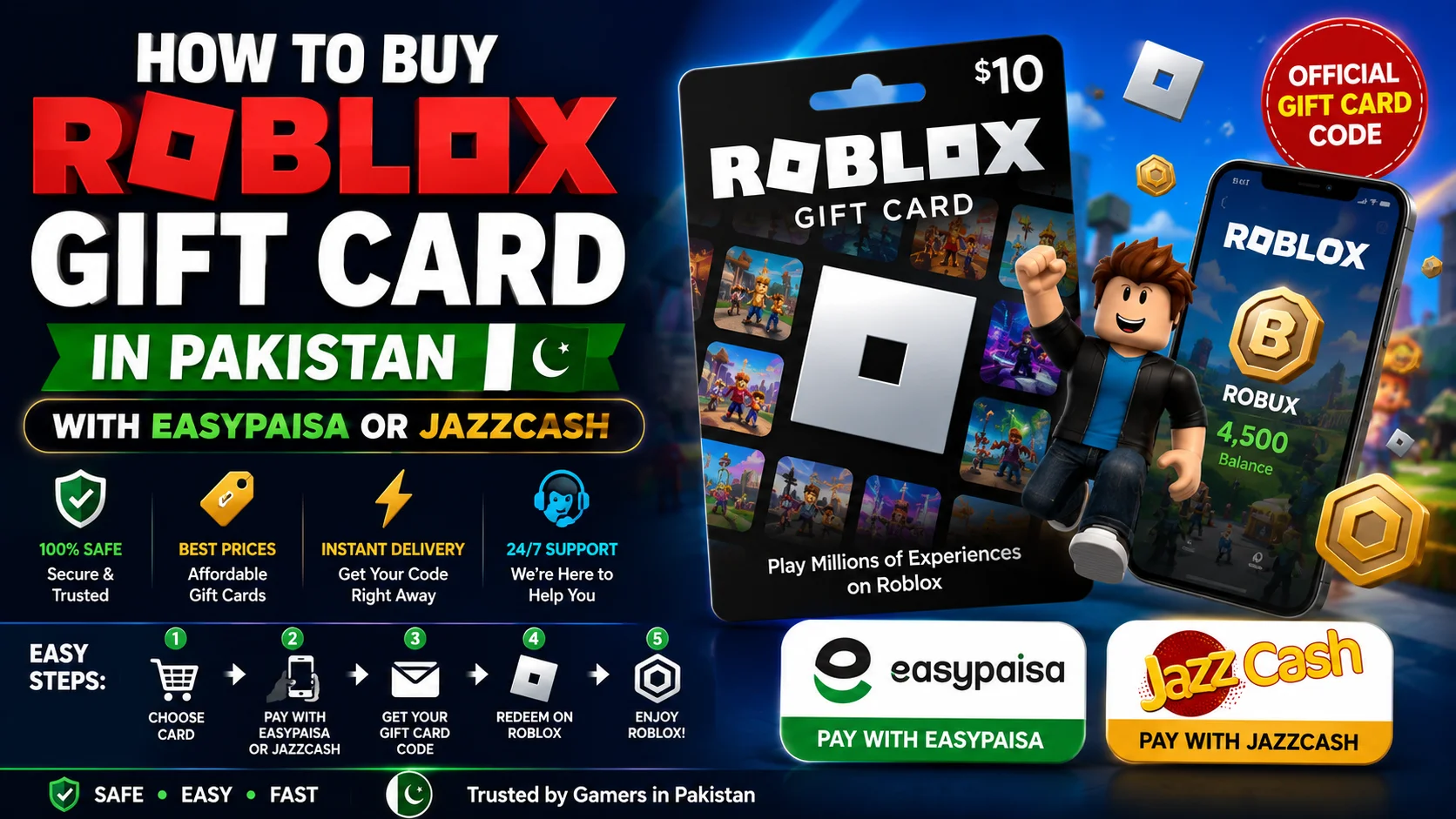 How to Buy a Roblox Gift Card in Pakistan with Easypaisa and JazzCash