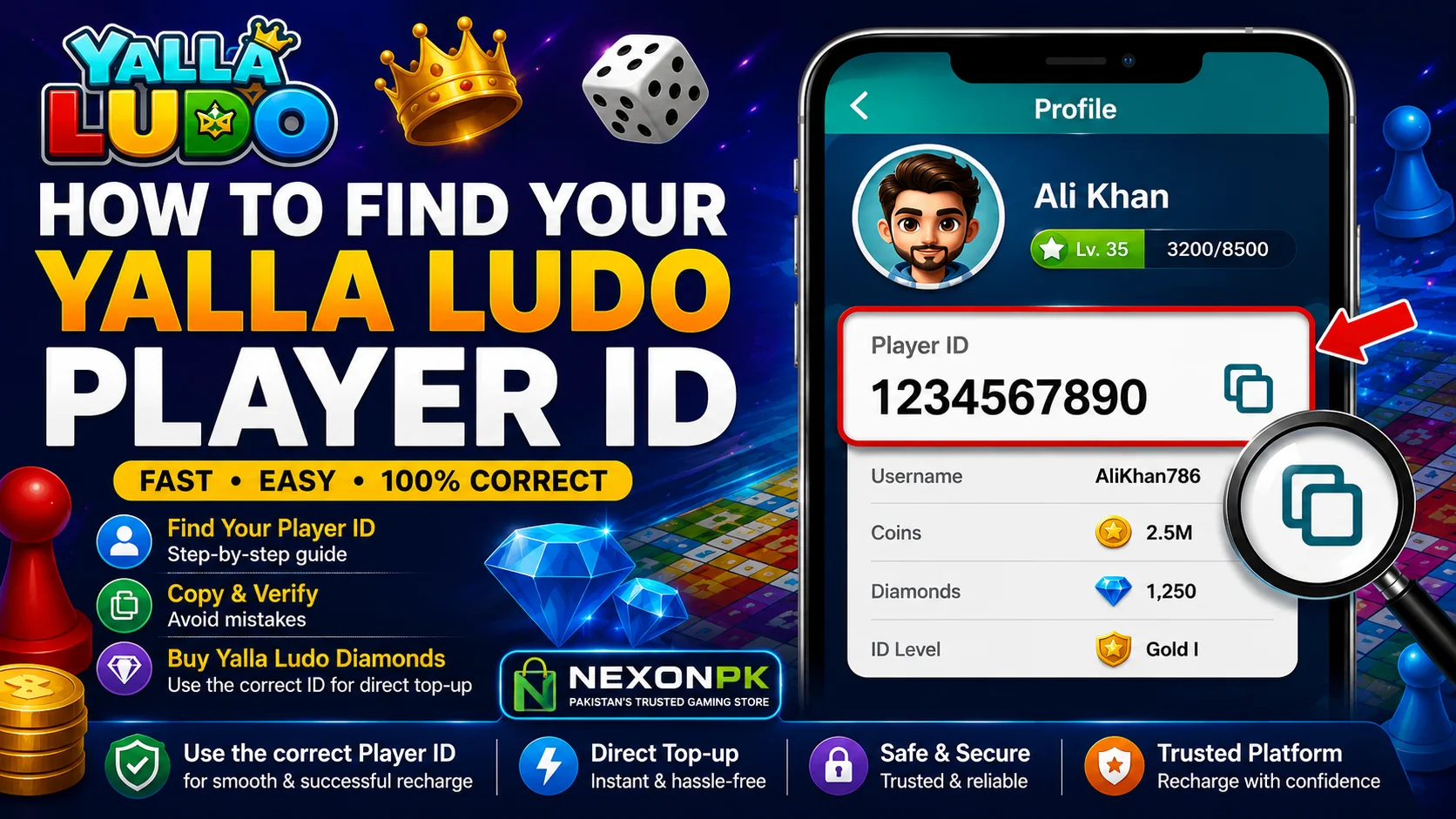 How to Find Yalla Ludo Player ID – Step-by-Step Guide by nexon.pk