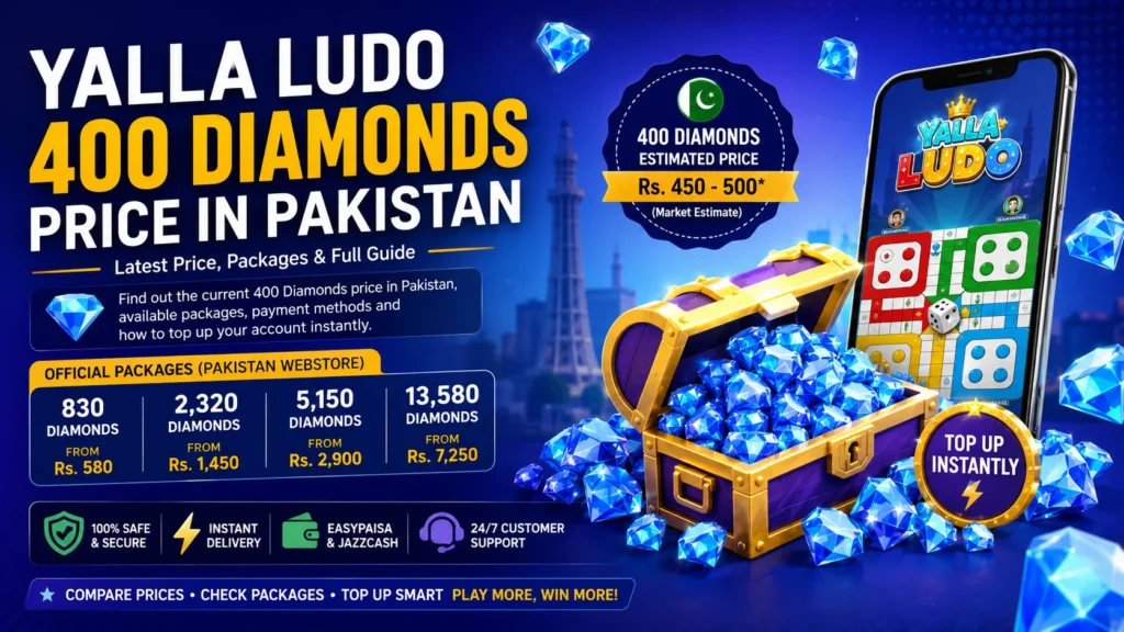 Yalla Ludo 400 Diamonds Price in Pakistan – Complete Online Guide 2026 from nexon.pk