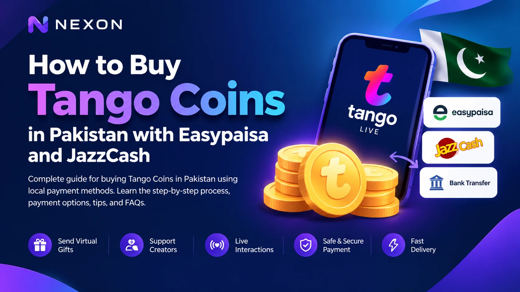 How to Buy Tango Coins in Pakistan with Easypaisa and JazzCash from nexon.pk