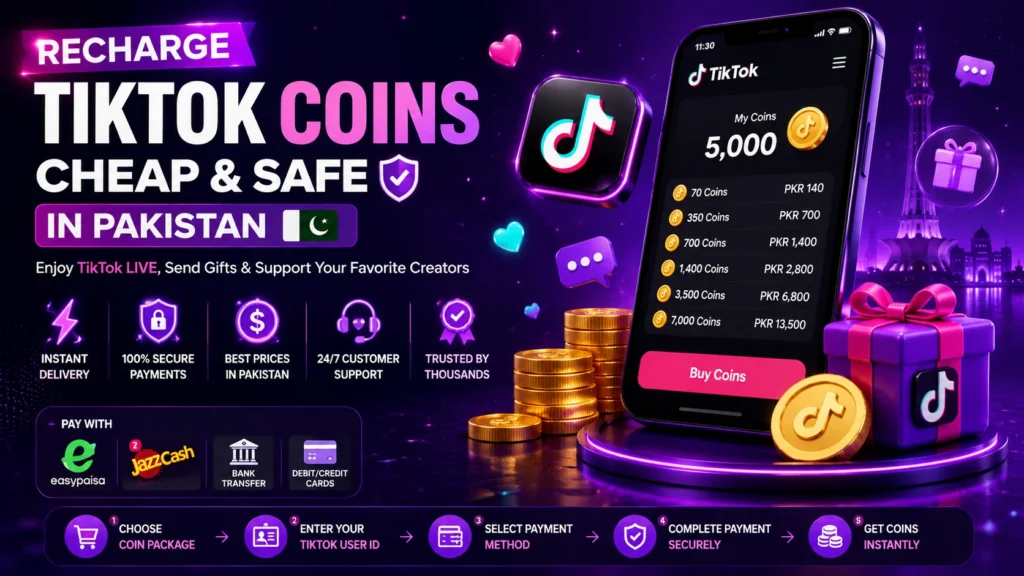 How to Recharge TikTok Coins Cheap in Pakistan