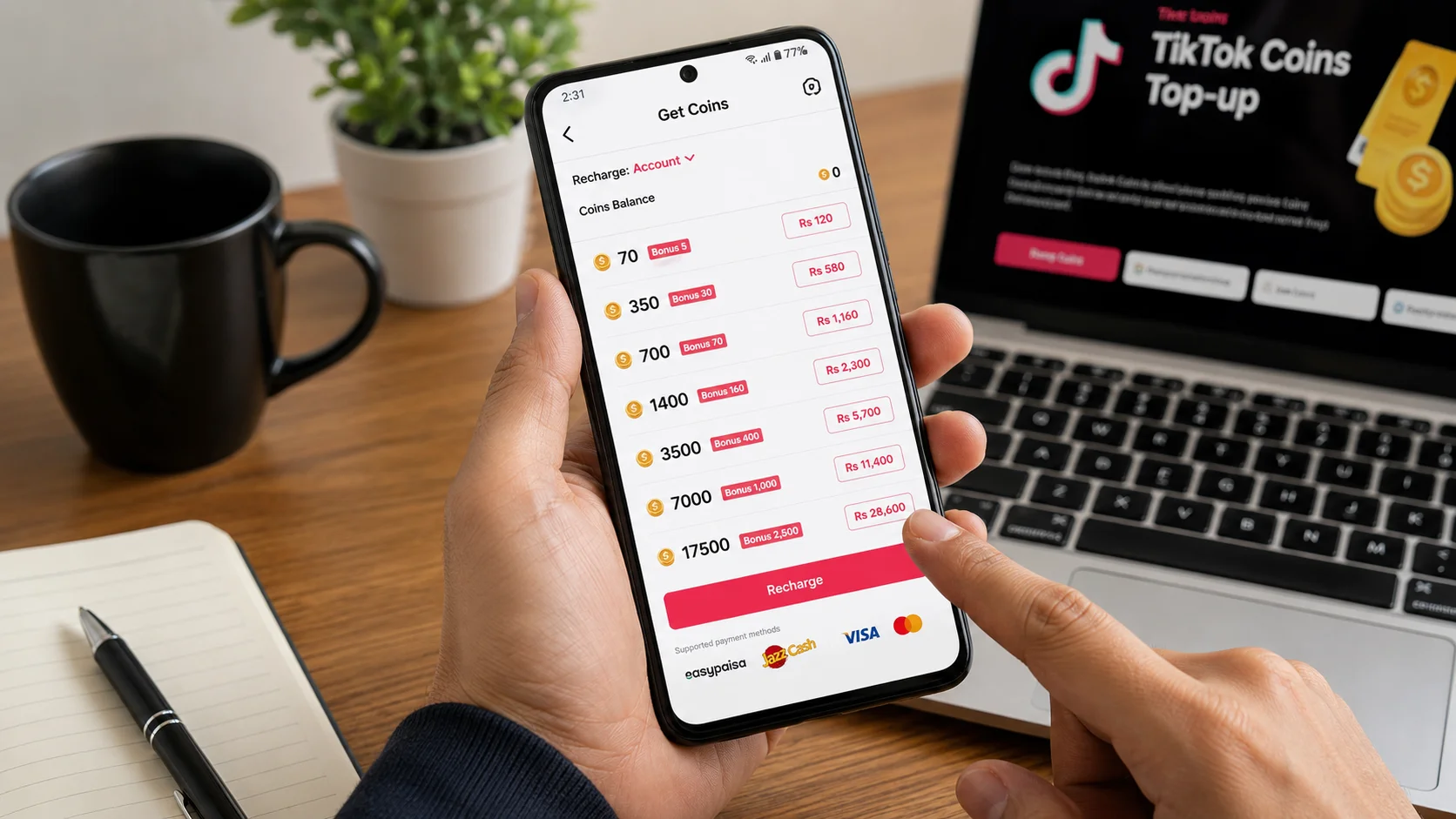 TikTok Coins Not Received After Payment What to Do gudie from nexon.pk