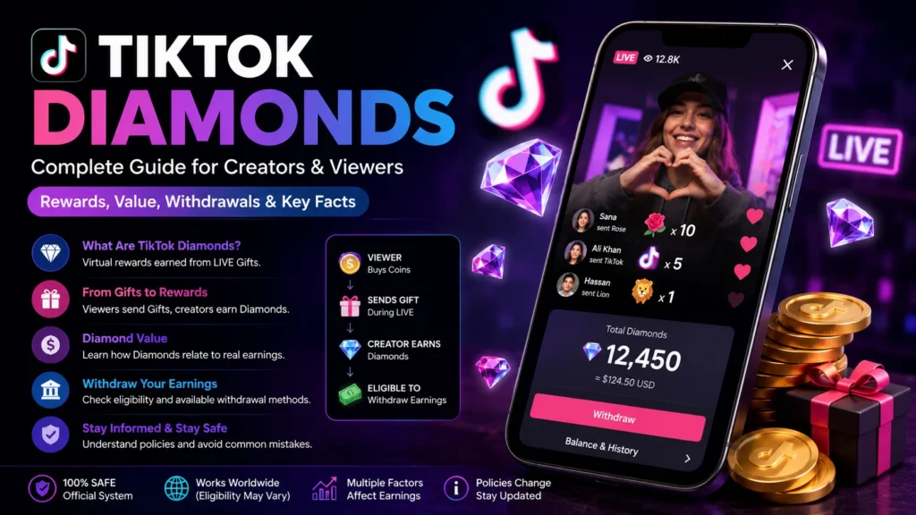 TikTok Diamonds – Complete Guide to Value, Earnings & Withdrawal by nexon.pk